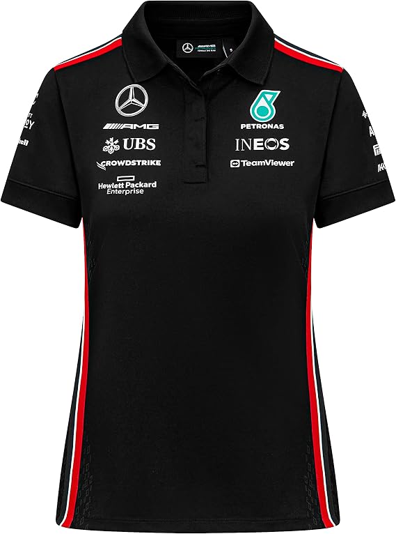 Mercedes AMG Petronas Formula One Team - Womens 2023 Team Polo - Black - Size: L