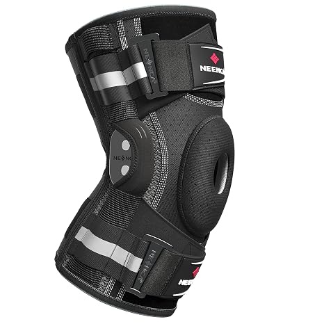 NEENCA Knee Support for Knee Pain Knee Support with Hinged Knee Support and Patented X-Strap Attachment System Strong Stability for Pain Relief Arthritis Meniscus Tear ACL PCL MCL