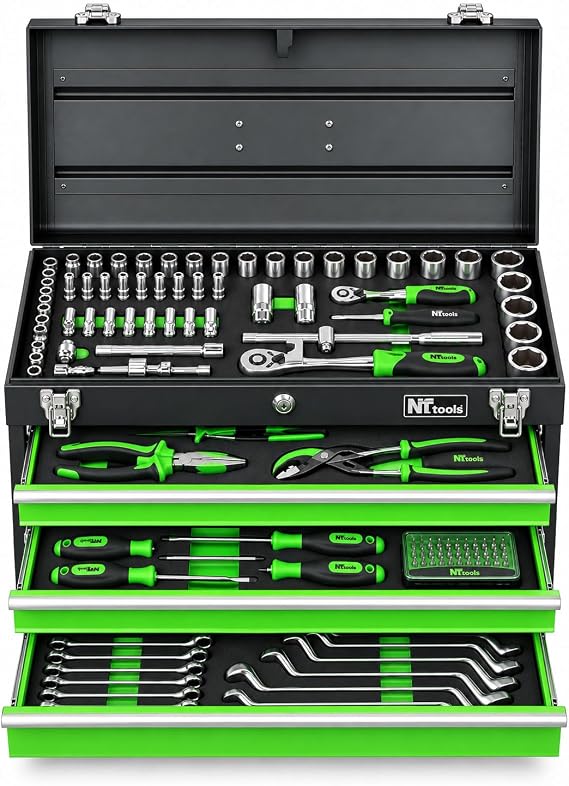 NT Tools NCSETP161 Profesyonel El Aleti Metal Takım Çantası 161 Parça Takım Seti