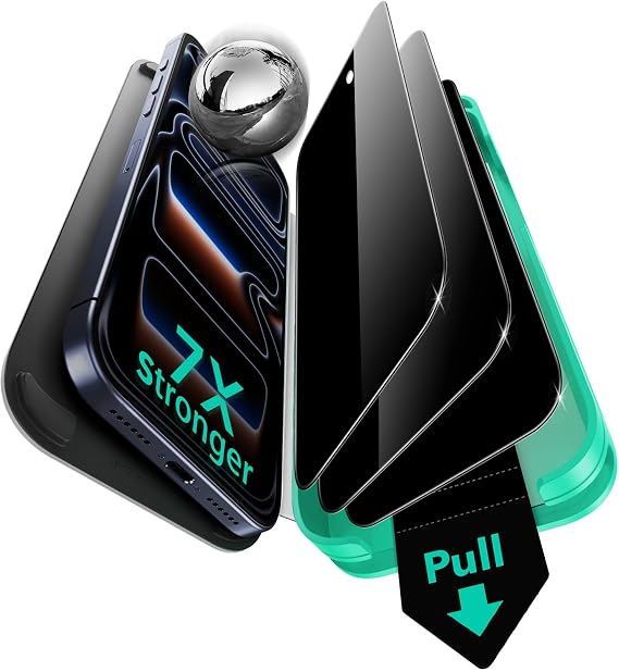 ESR 3 Pack for iPhone 17 Pro Max Privacy Screen Protector, Armorite