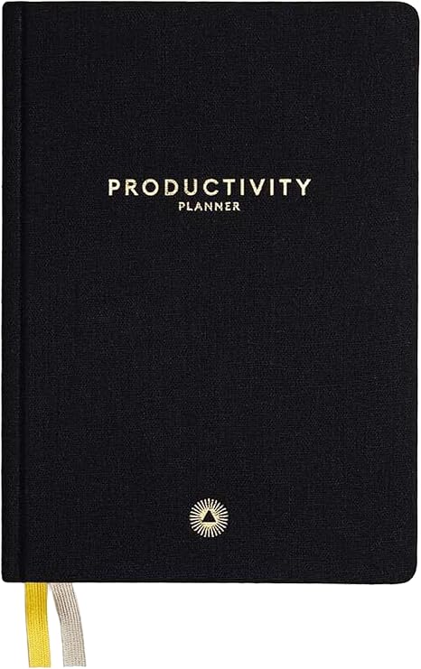 Intelligent Change 3 Month Productivity Planner Productivity Tool for Time Management & Mindfulness, Daily Planner To Do List A5 Undated Quarterly Planner Black