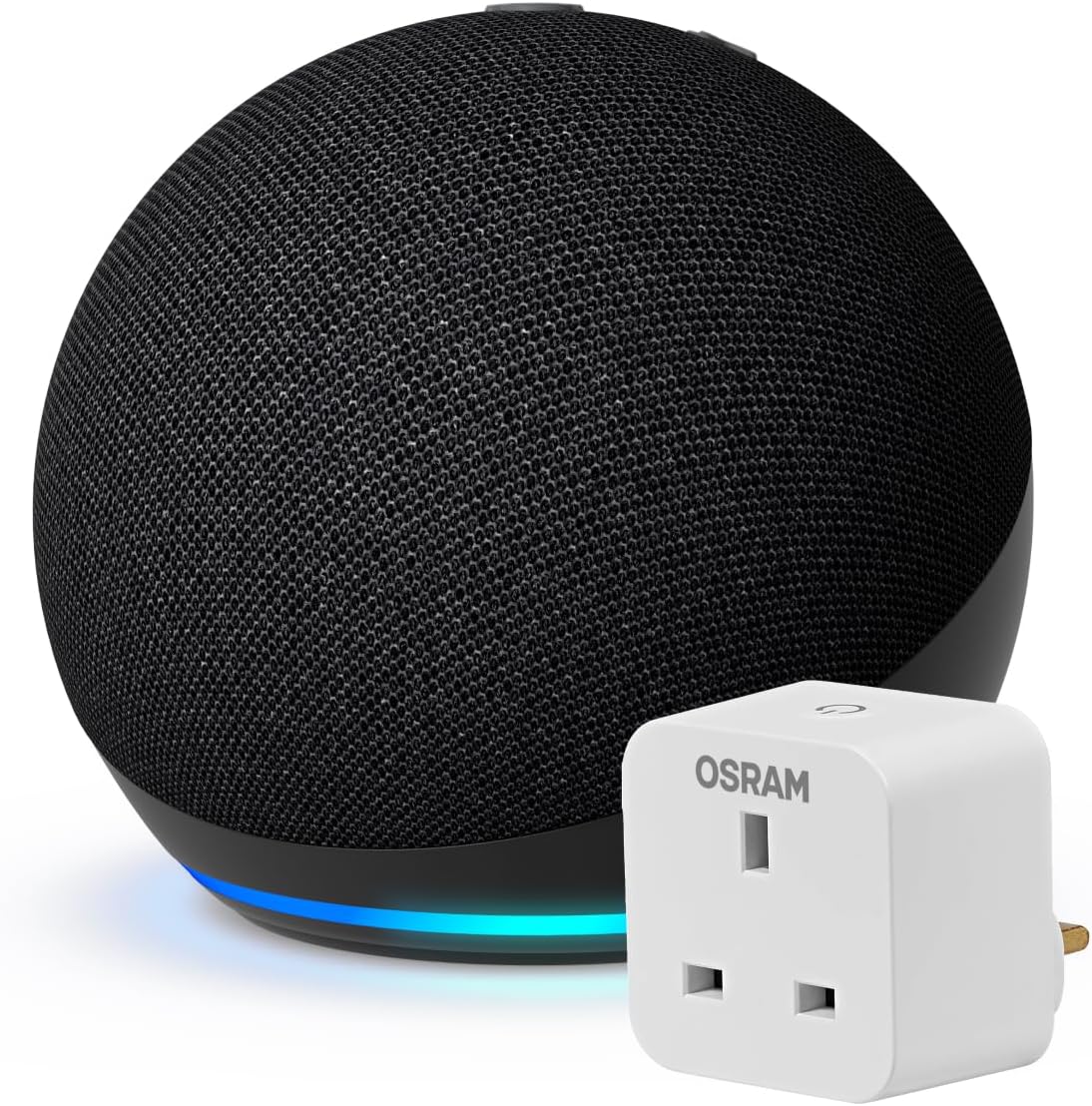 Echo Dot | Charcoal + Osram Smart Plug, with Alexa+ Early Access