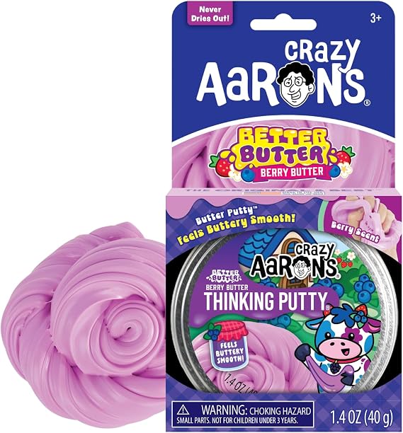 Crazy Aaron's Thinking Putty 3.5" - Better Butter Berry - Putty for Kids and Adults - Creative and Endless Fun, Stress Relief Therapy Toys, Never Dries Out