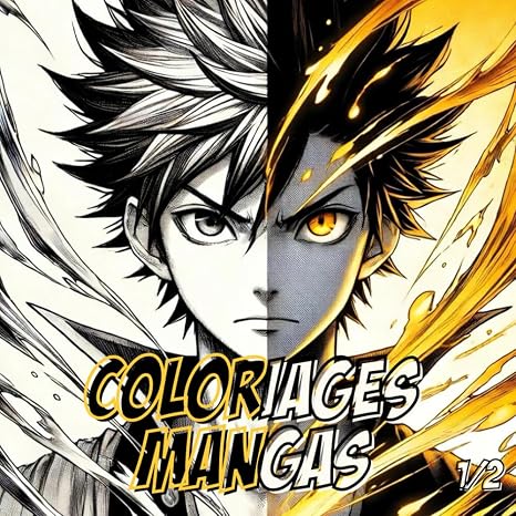 Coloriages pour les Passionnés de Manga: 50 scènes de combat à colorier pour les fans de manga.