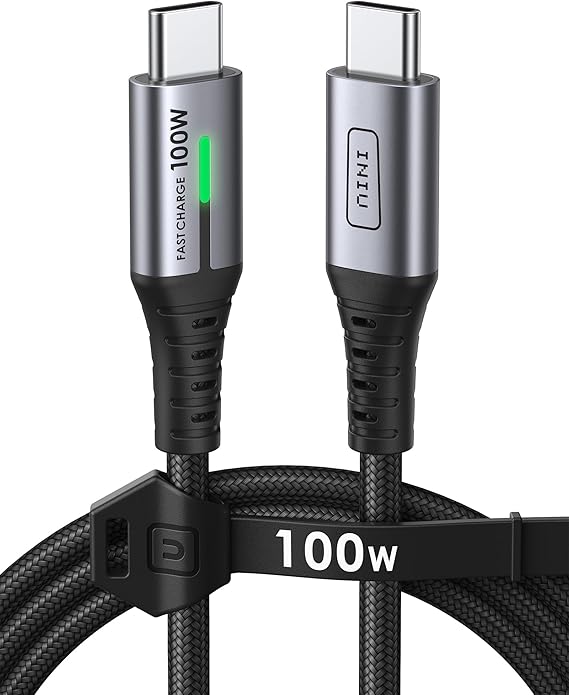 INIU USB C Cable, 1m 100W Fast Charging USB C to USB C Cable