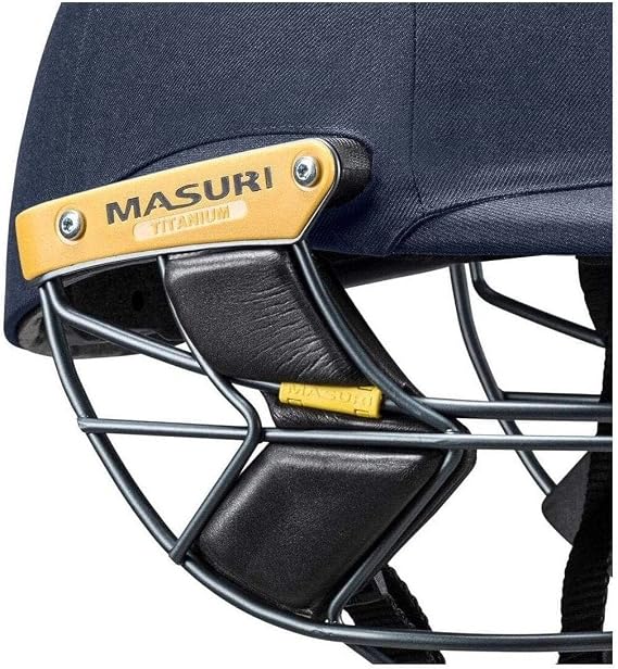 Masuri E Line Titanium Cricket Helmet Navy Medium (58-60 cm)