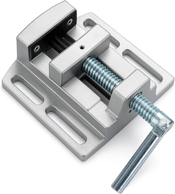 Mini Bench Clamp 2.5 Inch Tabletop Vise Drill Press Vise Tools Flat Table Vice Adjustable Drill Press Vice for DIY Jewelry Walnut Nuclear Drilling Carving