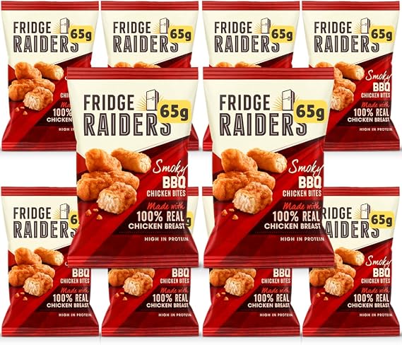 Lunchables Fridge Raider Chicken bites 10 packs - High protein Packed lunch snacks, picnic food, school lunchbox (10x65g Smoke BBQ)
