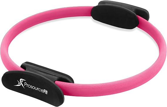 ProsourceFit Pilates Resistance Ring 14” Dual Grip Handles for Toning and Fitness