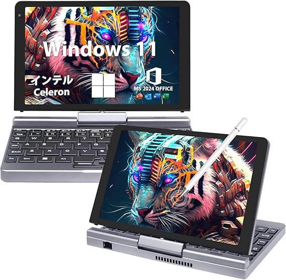 2 in 1 Mini PC 8.0" 12th Gen N95/DDR5 12GB+512GB/Win11 Pro/Office 2024