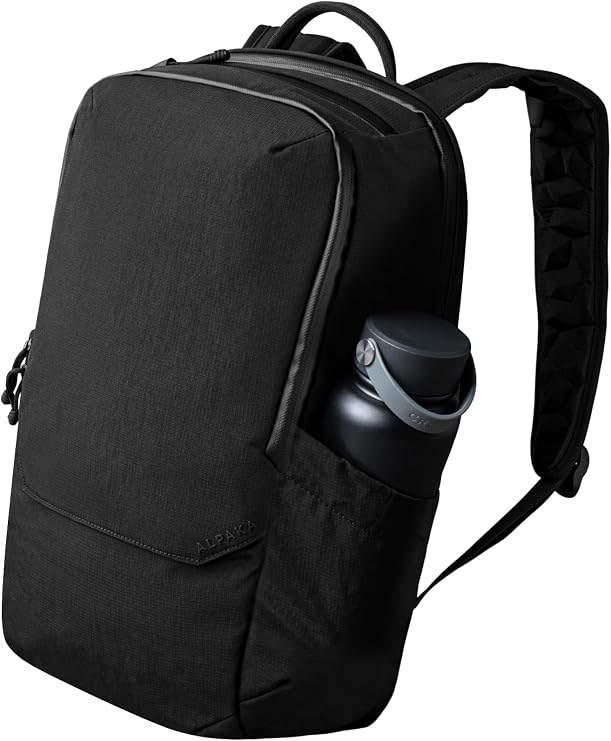 ALPAKA Elements Backpack Pro - 16 Inch Portable Backpack for Work and Travel, Water Resistant Backpack with Two Bottle Pockets
