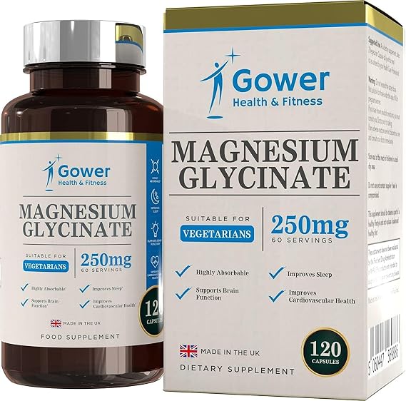 GH Magnesium Glycinate, 120 Capsules, 250mg Magnesium Supplement