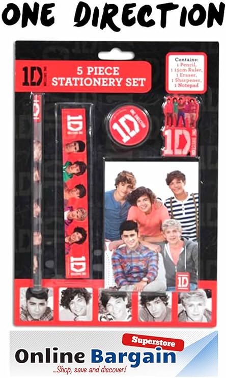 OFFICIAL 1D ONE DIRECTION STATIONERY Pens, Pencils, School Set, Secret Diary, Stationary Set - 5 peice stationary set