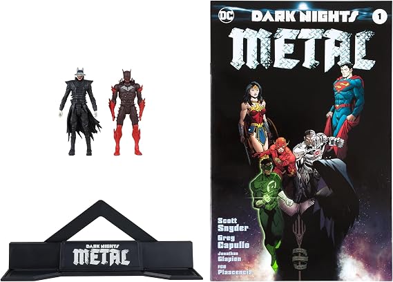 McFarlane DC Direct - Comic 2Pk Wave 1 ile Oyun 3 Figürü - Batman Who Laughs & Red Death (Dark Nights Metal #1)