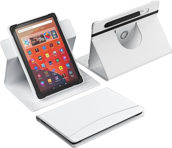MoKo ユニバーサル11インチAndroidタブレットケース、ペンホルダー付き ホワイト