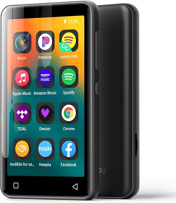 innioasis 80GB MP3 Player with Bluetooth and WiFi, MP4 MP3 Player with Spotify, Pandora, 4" Touch Screen MP3 Player for Kids, HiFi Sound Digital Music Player with Speaker (Black)