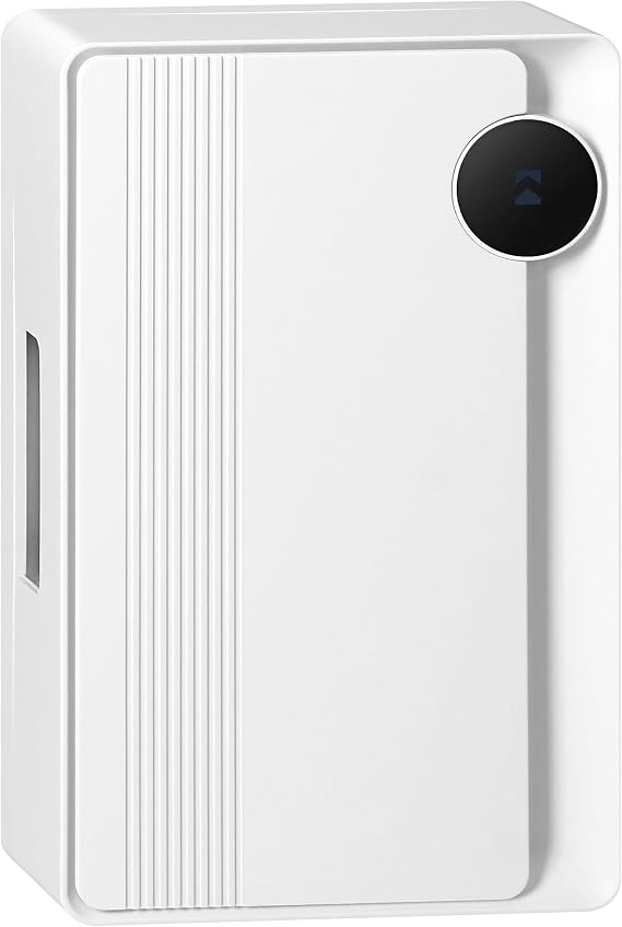 Two-Tone Electromechanical House Doorbell with Cable, 230 V – Elegant and Functional Door Bell for Home (White)