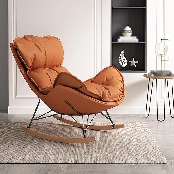 Générique Ergonomik Sallanan Sandalye - Yatak odası, balkon ve kamp için modern, yastıklı salon koltuğu, optimum konfor için sıfır yerçekimi yatar koltuk