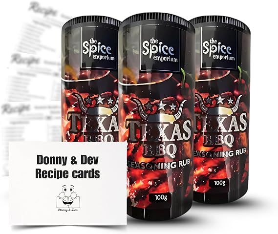 BBQ Seasoning, 3x100g The Spice Emporium Texas BBQ Rub Seasoning Spice Mix