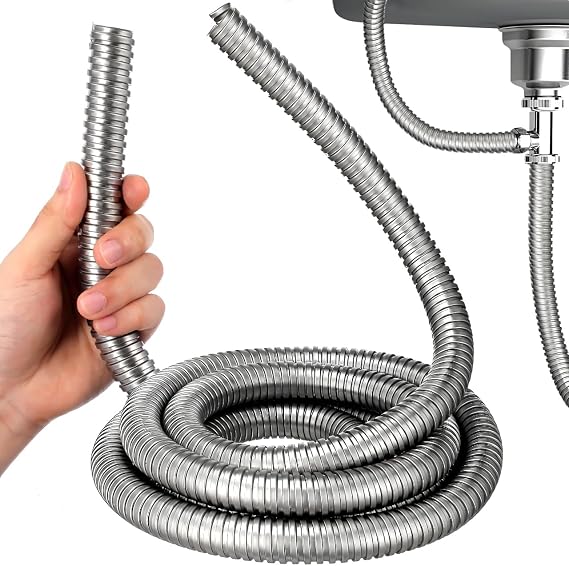 jojofuny Flexible Metal Conduit 20mm: 304 Stainless Steel Cable Protector Sleeve - 3 Meter Outdoor Wire Conduit Pipe for Electrical Protection - Pet Proof Cable Cover Armoured Trunking