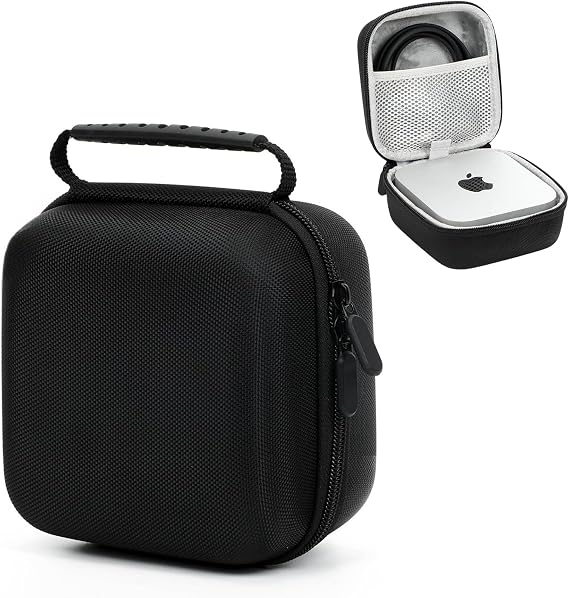 Hard Case for Apple Mac Mini M4/M4 Pro (2024), Shockproof Waterproof Storage Organizer for Mac Mini Accessories, Durable Travel Bag for Office and On-the-Go Use (Case Only) (Black)