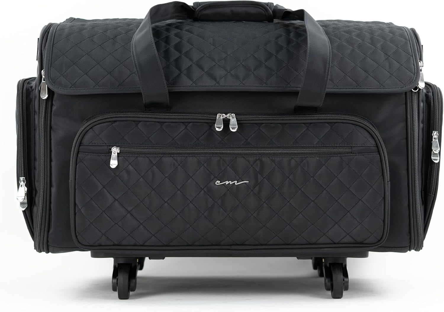 'Everything Mary XXL Sewing Bag on Wheels - Roomy Tote with Patent-Pending Design, 30'' x 18'' x 20'', Durable Polyester, Adjustable Compartments, Easy-Transport Handles & Wheels'