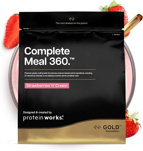 Protein Works | Complete Meal 360 - Gold, Strawberries 'n' Cream, 500g