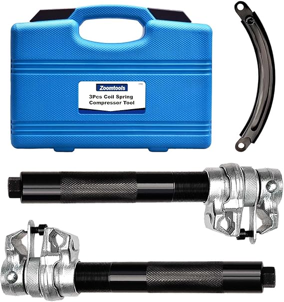 2pcs Coil Spring Compressor Tool Heavy Duty Macpherson Strut Spring Compressor Set with Safety Jaws and Holder