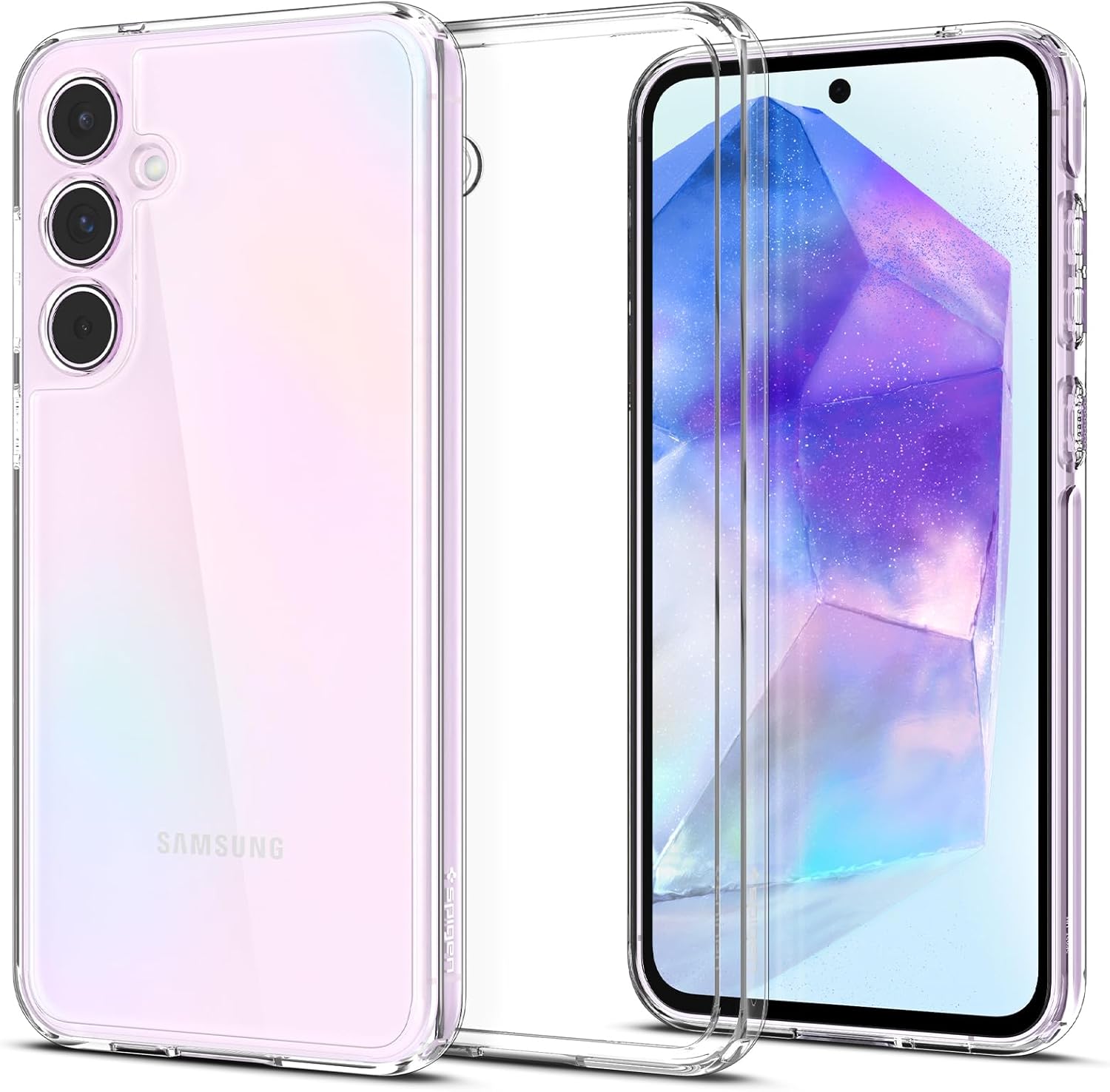 Spigen Ultra Hybrid Phone Case Compatible with Samsung Galaxy A55 5G - Crystal Clear