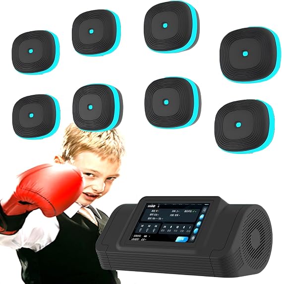 Smart Boxing Machine with Music, Bluetooth, 10 Speed Levels, LED Target Trainer for Home Workout, Remote Control Included