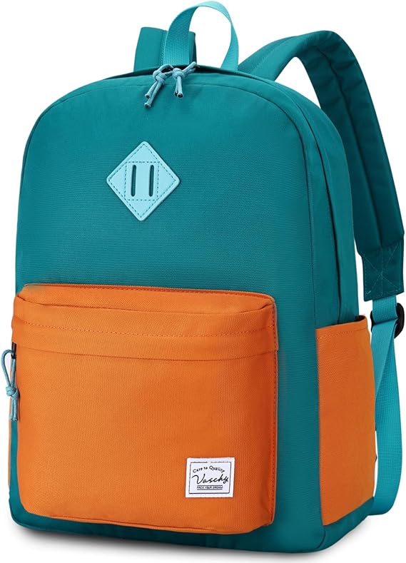 Vaschy Lightweight School Backpack, Water Resistant 20 Liters Backpack for Teen Girls Boys Rucksack for Men Women, Travel Backpack, Casual Daypack