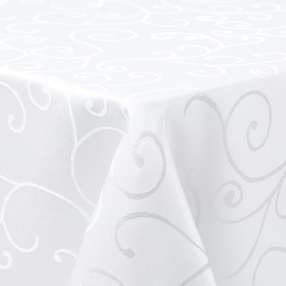 Homaxy Table Cloth Rectangular 130x220 cm, White