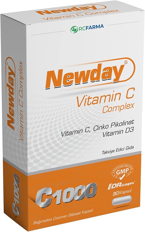 RC Farma Newday Vitamin C Complex Çinko Pikolinat 30 Kapsül