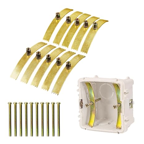 10-Pack 86-Type Back Box Saver Repair Clips, Universal Wall Switch Socket Repair Kit for Loose Electrical Outlets, Screws Included, DIY Cassette Repair Tool