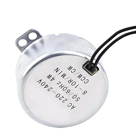 10 W Electrical Motor Ac Synchronous Motor 220-240V AC Synchronous Motor Geared Motor 4W CW/CCW with Low Consumption Large and Low Noise for Heater Handicrafts Lamps and Lighting (8-10RPM)