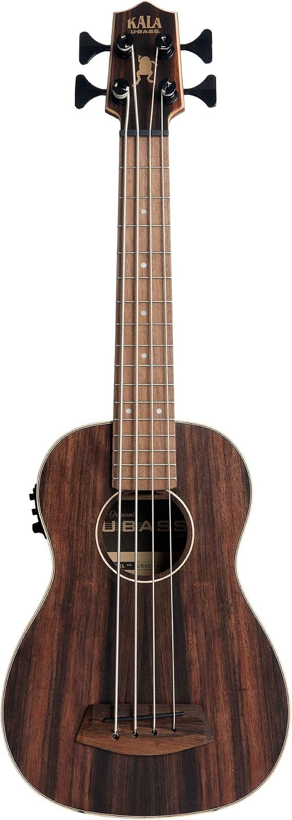 U-Bass Striped Ebony, Fretted, Metal Round Wound Strings, with Deluxe Bag