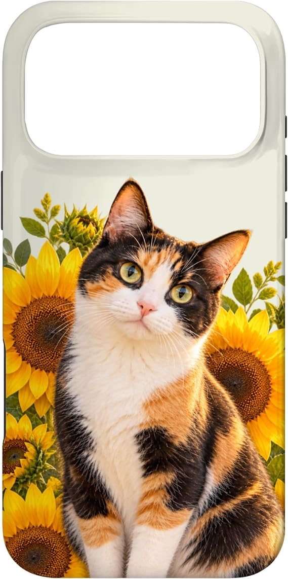 三毛猫 ひまわり スマホケース iPhone 17 Pro Max 用