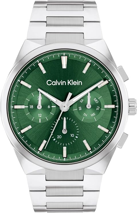 Calvin Klein Analogue Multifunction Quartz Watch for Men DISTINGUISH Collection with Stainless Steel Bracelet