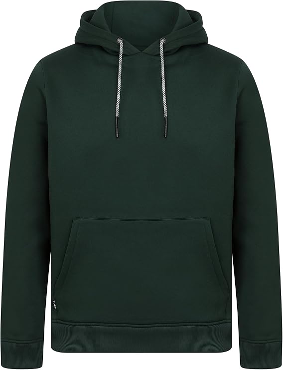 Tokyo Laundry Men's Plain Brushback Fleece Pullover Hooded Top