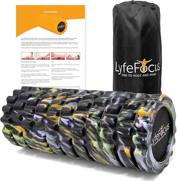 LyfeFocus Foam Roller V9, Multi-Colour