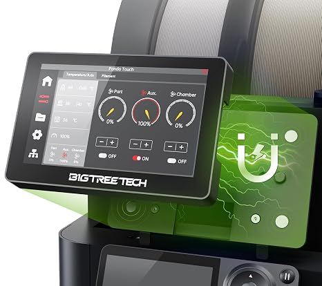 BIGTREETECH Direct Panda Touch for Bambu-Lab P1S P1P X1C X1E A1 Mini 3D Printer, P1S Touch Screen Upgrade, Support Multi Printer Control and AMS, Check First