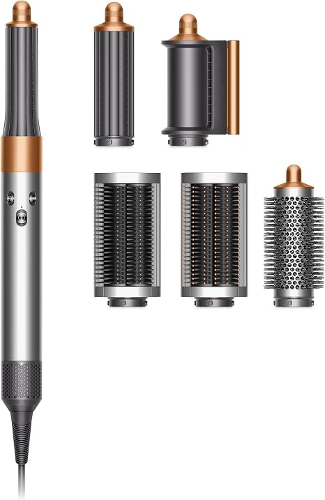 Dyson Airwrap Hair Styler 7 Piece Complete Long Copper and Nickel