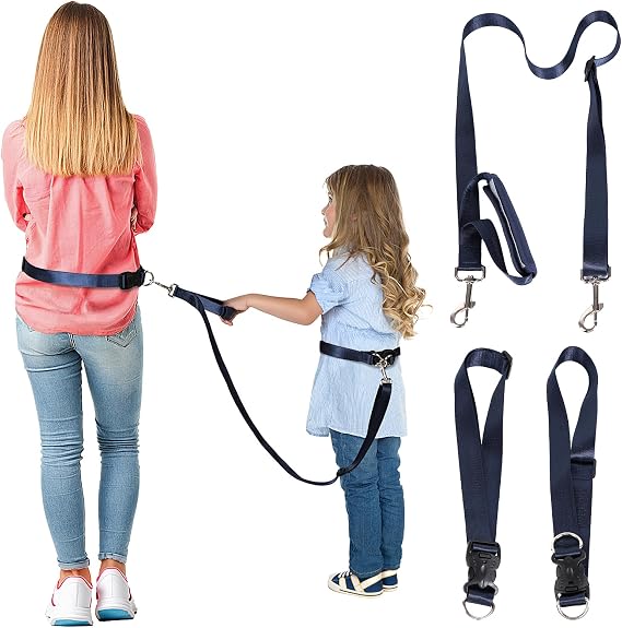 Secure Waist Leash Harness for Kids with Autism, Hands Free Walking Harness with Adjustable Tether and Handle, Keep Autistic Special Needs ADHD Children Safe and Close in Public, Child Elopement Leash