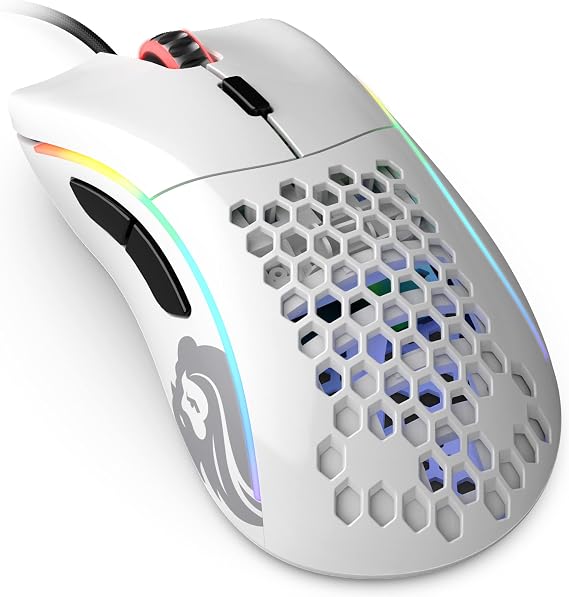 Glorious Model D Mouse Gaming Lightweight Ergonomic White RGB Illuminated 6 Programmable Buttons Gaming Mouse Silent Domestic Genuine Product 69g