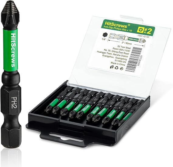 PH2 Impact Driver Bits 50mm Anti Slip Screwdriver Bit #2 10PCS
