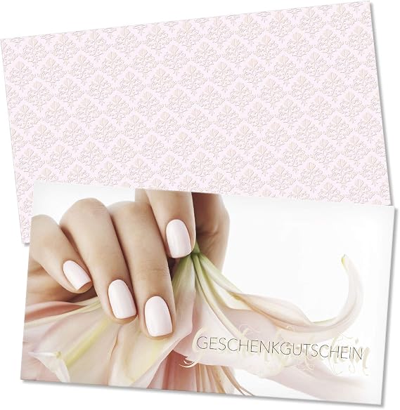 Voucher Set 25 x Vouchers + Envelopes for Fingernail Studios Blank to Fill Yourself