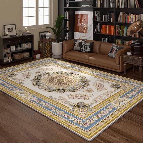 Graphene Electric Heating Carpet, Floor Mat Foot Warmer, Heated Floor Mat Under Desk, with Thermostat And Timer, Non-Shedding Floor Carpets(Color2,80x160cm/31.5x63in)