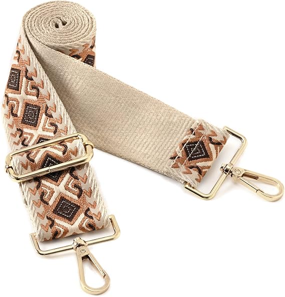 Purse Strap Replacement Crossbody Handbag Shoulder Strap Adjustable, Handbag Accessories, Wide:1.97''(5cm)color18, 1.97in, Retro