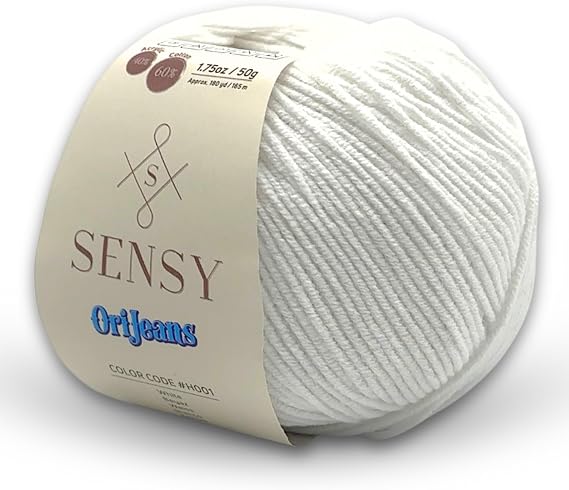 Premium Orijeans Amigurumi İpliği Punch Panç Baby Soft Cotton 50 Gr Örgü İpi (Beyaz)