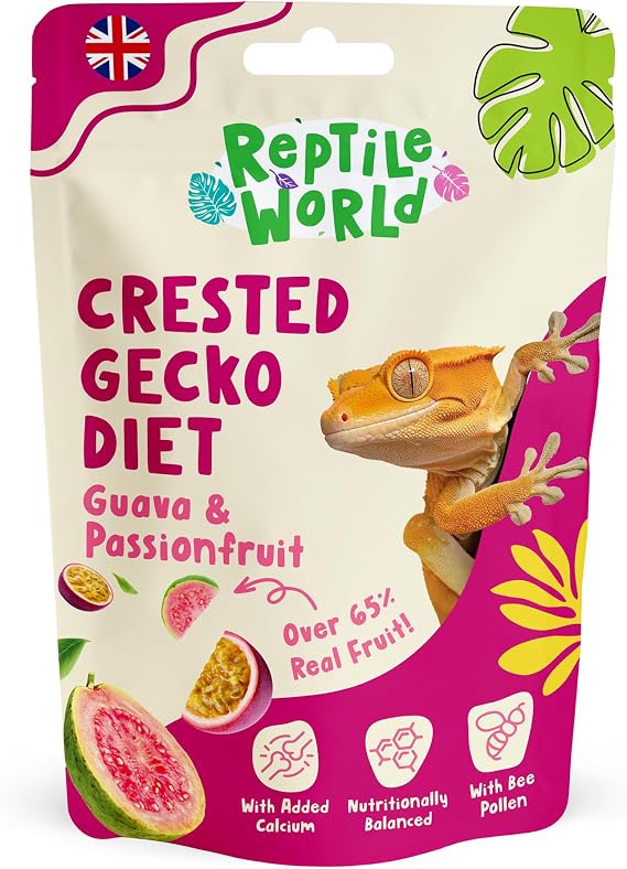 Crested Gecko Diet - Guava & Passionfruit 60g | Complete Food for Geckos, All Natural, Over 65% Real Fruit, Made in the UK